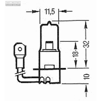 HALOGEENLAMP H3 6V 55W HALOGEENLAMP H3 6V 55W