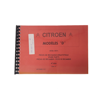 ONDERDELEN BOEK DS '70-7/'71 TOME 1B ONDERDELEN BOEK DS '70-7/'71 TOME 1B